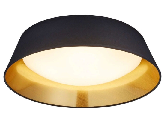 Φωτιστικό Οροφής - Πλαφονιέρα Ponts R62871879 18W Led Φ45cm 12cm Black RL Lighting Ύφασμα