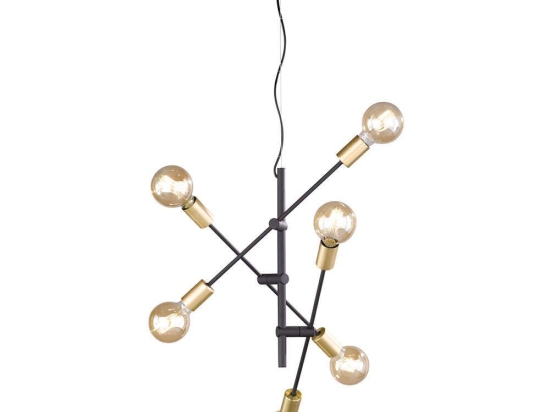 Φωτιστικό Οροφής Cross 306700632 Black-Gold Trio Lighting Μέταλλο