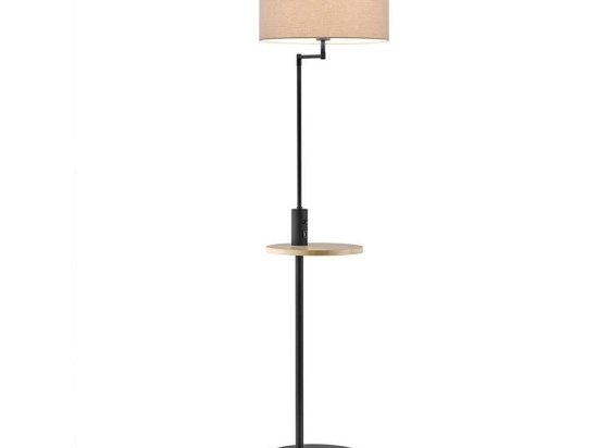 Φωτιστικό Δαπέδου Claas 400400132 Black Trio Lighting Μέταλλο,Ύφασμα