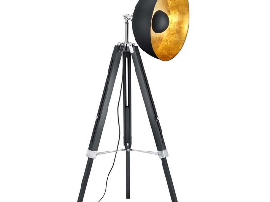 Φωτιστικό Δαπέδου Liege 407800132 Black-Gold Trio Lighting Μέταλλο