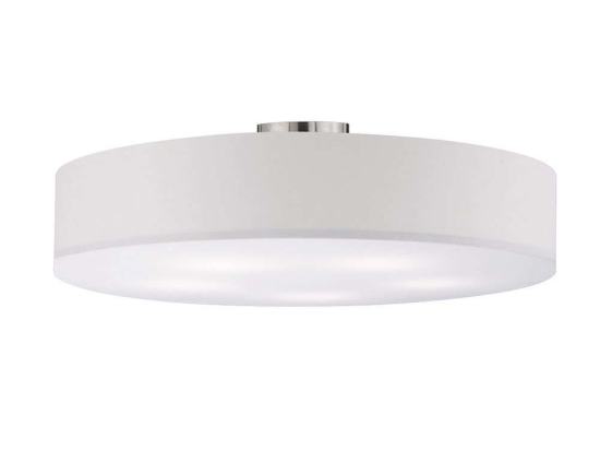Φωτιστικό Οροφής - Πλαφονιέρα Hotel 603900501 White Trio Lighting Μέταλλο,Ύφασμα