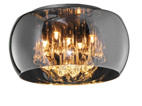 Φωτιστικό Οροφής - Πλαφονιέρα Vapore 611210506 Chrome Trio Lighting Γυαλί