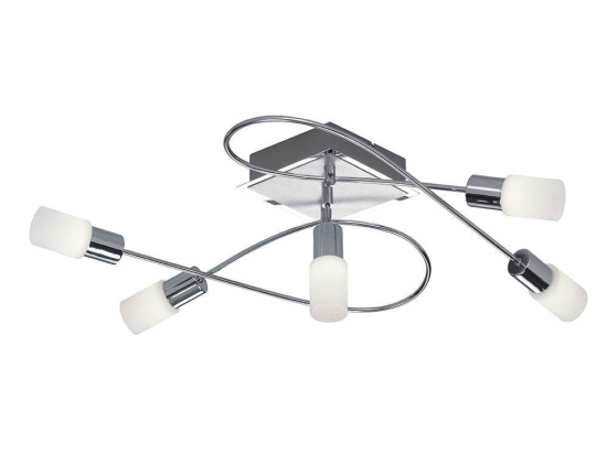 Φωτιστικό Οροφής - Πλαφονιέρα Clapton 621410505 Chrome Trio Lighting Μέταλλο,Γυαλί