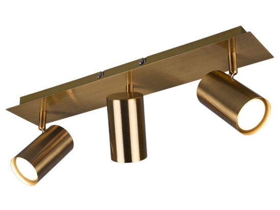 Φωτιστικό Οροφής - Σποτ Marley 802400304 3xGU10 35W 48x9x15cm Brass Mat Trio Lighting Μέταλλο