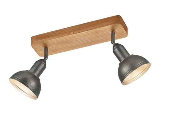 Φωτιστικό Οροφής - Σποτ Delhi 803400267 33x11x20cm 2xE14 40W Nickel-Natural Trio Lighting