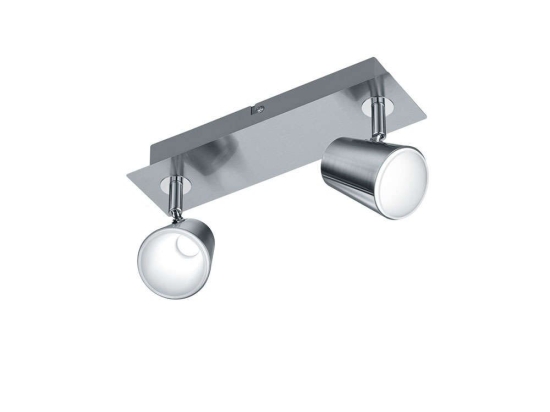 Φωτιστικό Οροφής-Σποτ Led Narcos 2x550Lm 28x9cm Nickel Mat-White 873170207 Trio Lighting Μέταλλο,Ακρυλικό