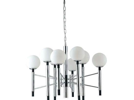 Φωτιστικό Οροφής I-Hammond-S8 Chrome Luce Ambiente Design Μέταλλο,Γυαλί