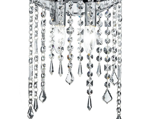 Φωτιστικό Τοίχου - Απλίκα I-Breeze/AP2 Chrome Luce Ambiente Design Κρύσταλλο,Μέταλλο