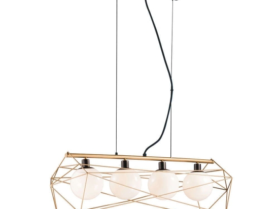 Φωτιστικό Οροφής - Ράγα I-Abraxas-S4 Oro Black-Gold Luce Ambiente Design Μέταλλο