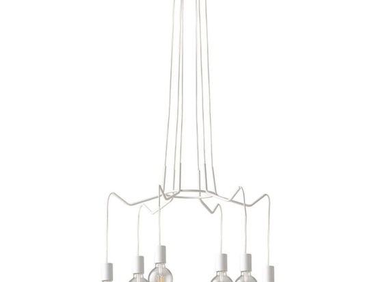 Φωτιστικό Οροφής Habitat I-HABITAT-S6 BCO 6xE27 66x39cm White Luce Ambiente Design Μέταλλο