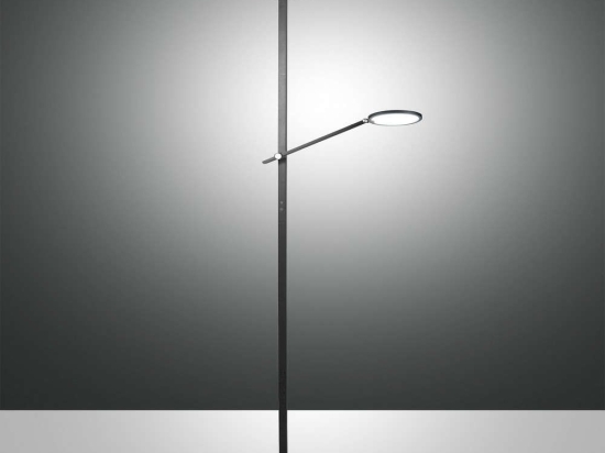Φωτιστικό Δαπέδου Led Regina 3551-10-101 Black Fabas Luce Μέταλλο, Μεθακρυλικό
