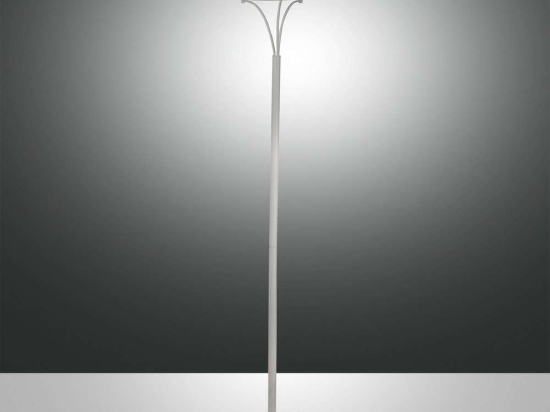 Φωτιστικό Δαπέδου Led Vela 3625-10-102 White Fabas Luce Μέταλλο, Μεθακρυλικό