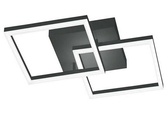Φωτιστικό Οροφής - Πλαφονιέρα 3394-29-282 39W Led 45x45x11cm Antracite Fabas Luce Μέταλλο, Μεθακρυλικό