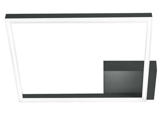 Φωτιστικό Οροφής - Πλαφονιέρα 3394-62-282 39W Led 45x45x6,5cm Antracite Fabas Luce Μέταλλο, Μεθακρυλικό