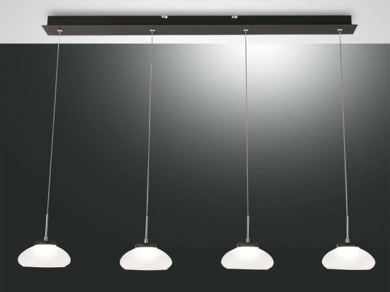 Φωτιστικό Οροφής - Ράγα Led Arabella 3547-48-102 White Fabas Luce Μέταλλο,Γυαλί