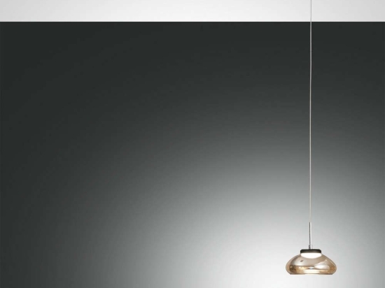 Φωτιστικό Οροφής Led Arabella 3547-41-125 Amber Fabas Luce Μέταλλο,Γυαλί