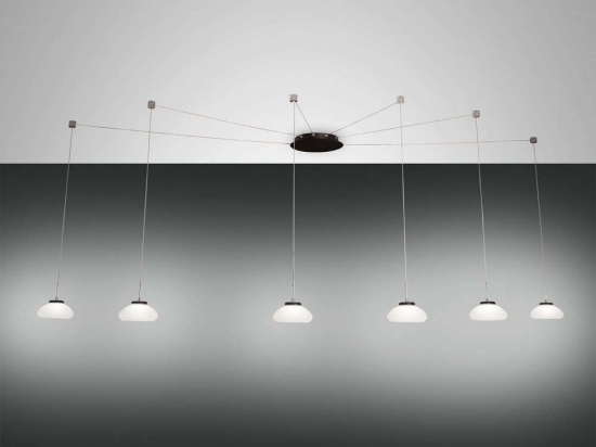 Φωτιστικό Οροφής Led Arabella 3547-46-102 White Fabas Luce Μέταλλο,Γυαλί