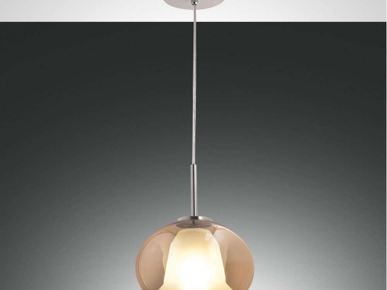Φωτιστικό Οροφής Bretagna 3599-40-125 Amber Fabas Luce Μέταλλο,Γυαλί