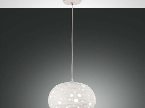 Φωτιστικό Οροφής Corvara 3531-40-102 White Fabas Luce Μέταλλο,Κεραμικό