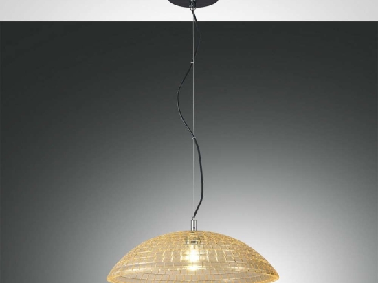 Φωτιστικό Οροφής Diamond 3635-40-125 Amber Fabas Luce Μέταλλο,Γυαλί