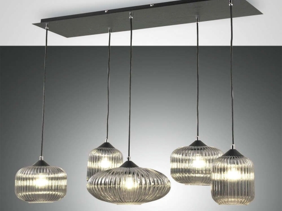 Φωτιστικό Οροφής Gillis 3627-48-126 Transparent Grey Fabas Luce Μέταλλο,Γυαλί