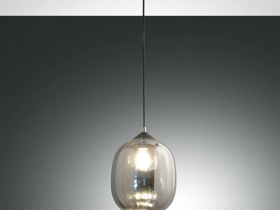 Φωτιστικό Οροφής Infinity 3519-40-126 Transparent Grey Fabas Luce Μέταλλο,Γυαλί