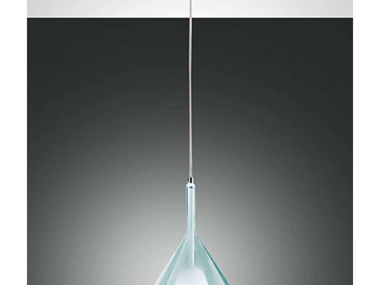 Φωτιστικό Οροφής Lila 3481-40-244 Φ20x35cm 1xE27 40W Transparent Light Blue Fabas Luce