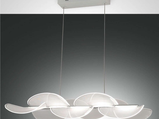 Φωτιστικό Οροφής Led Sylvie 3626-46-102 White Fabas Luce Μέταλλο, Μεθακρυλικό