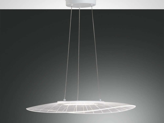 Φωτιστικό Οροφής Led Vela 3625-40-102 White Fabas Luce Μέταλλο, Μεθακρυλικό