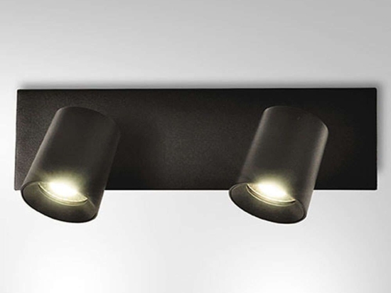 Φωτιστικό Τοίχου Modo 3451-82-101 30,5x9x11,2cm 2xGu10 35W Black Fabas Luce