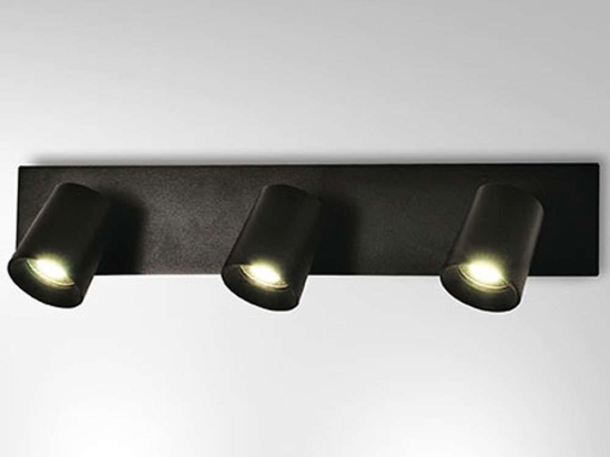 Φωτιστικό Τοίχου Modo 3451-83-101 48x9x11,2cm 3xGu10 35W Black Fabas Luce