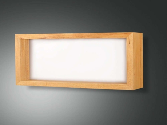 Φωτιστικό Τοίχου Led Window 3471-26-215 Oak Fabas Luce Μέταλλο,Ξύλο