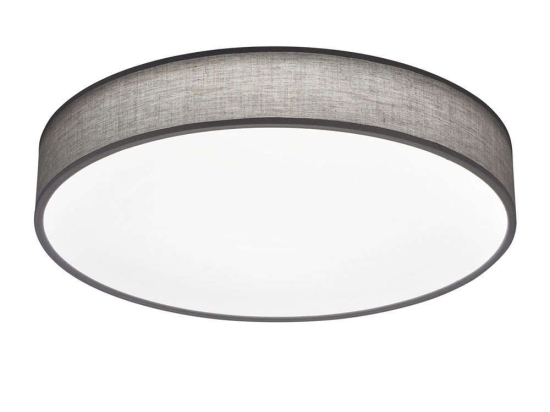 Φωτιστικό Οροφής - Πλαφονιέρα Lugano 621914011 SMD-LED D60x10cm Grey Trio Lighting Μέταλλο,Ύφασμα