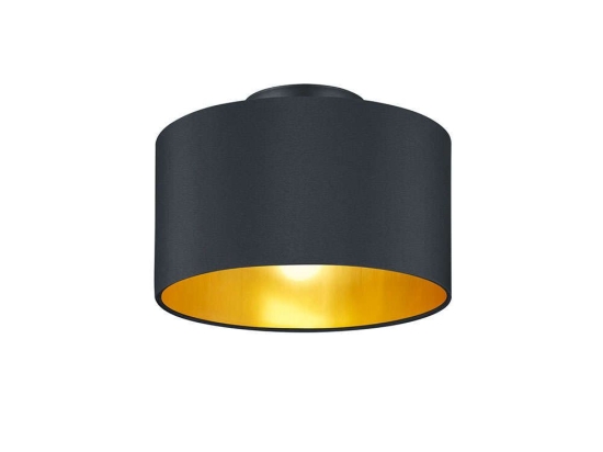 Φωτιστικό Οροφής - Πλαφονιέρα Hostel 608200279 Ø30x22cm Gold Trio Lighting Μέταλλο,Ύφασμα