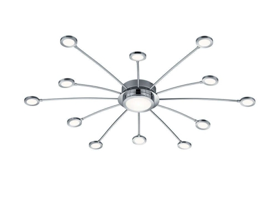 Φωτιστικό Οροφής - Πλαφονιέρα Led Bodrum 673311306 Ø100x 8,5cm Chrome Trio Lighting Μέταλλο