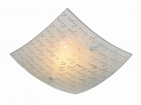 Φωτιστικό Οροφής - Πλαφονιέρα Signa 602500101 30x30cm Decorated White Trio Lighting Μέταλλο,Γυαλί