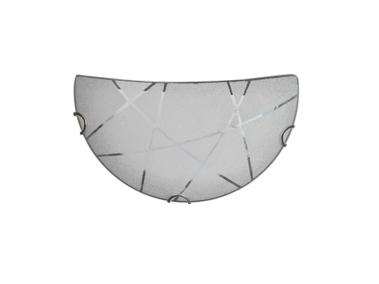 Φωτιστικό Τοίχου - Απλίκα Sandrina 201200100 30x15cm White-Chrome Trio Lighting Γυαλί