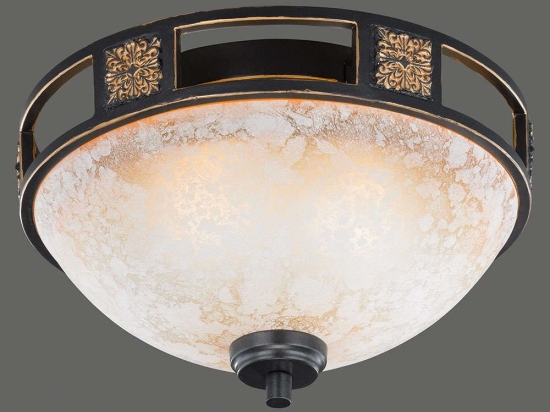 Φωτιστικό Οροφής-Πλαφονιέρα Quinta 20x33cm Rusty 608100224 Trio Lighting Μέταλλο,Γυαλί