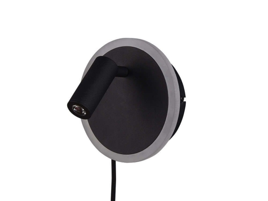 Φωτιστικό Τοίχου-Απλίκα Led Jordan 500Lm, 200Lm 15cm Black Mat 229210232 Trio Lighting Μέταλλο