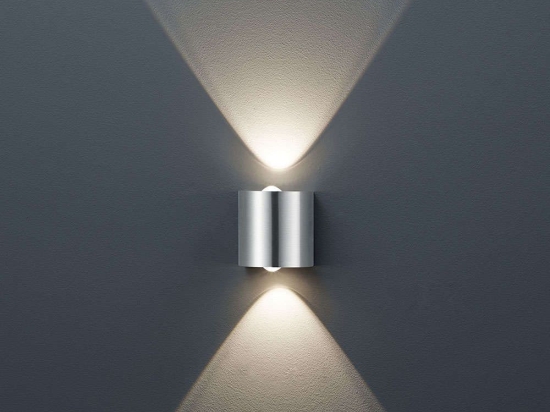 Φωτιστικό Τοίχου-Απλίκα Led Wales 2x300Lm 9x9cm Nickel Mat 225510207 Trio Lighting Μέταλλο