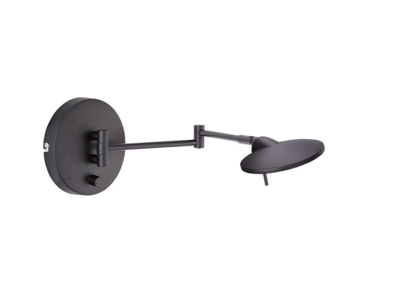 Φωτιστικό Τοίχου Led Kazan 750Lm 14cm Black Mat 274770132 Trio Lighting Μέταλλο