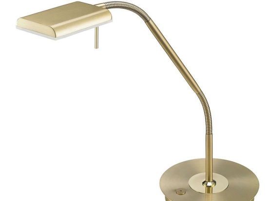 Φωτιστικό Γραφείου Led Bergamo 1100Lm 20x50cm Brass Mat-White 520910108 Trio Lighting