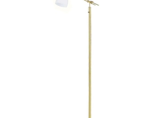 Φωτιστικό Δαπέδου Icaro 22x165x54cm Brass Mat-White 4035011-08 Trio Lighting Μέταλλο,Γυαλί