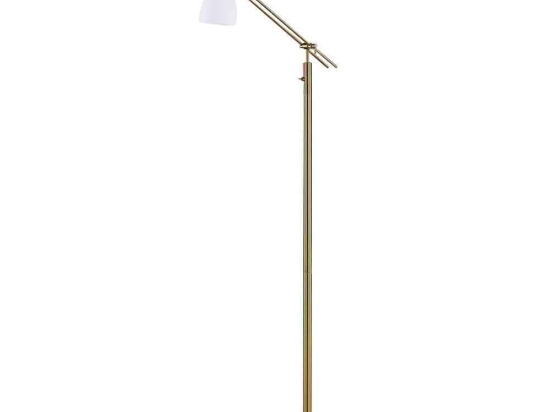 Φωτιστικό Δαπέδου Icaro 22x165x54cm Old Brass-White 4035011-04 Trio Lighting Μέταλλο,Γυαλί