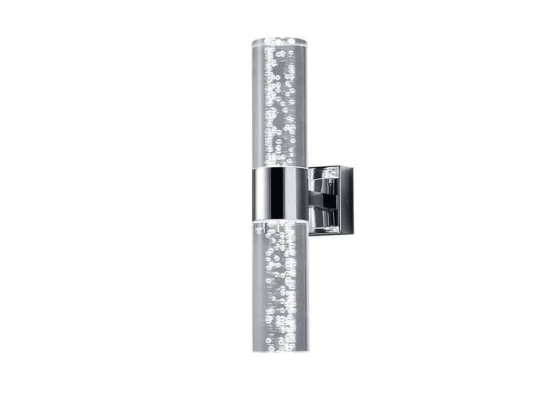 Φωτιστικό Τοίχου Led Bolsa 2x300Lm 7x30cm Chrome-Clear 282410206 Trio Lighting Μέταλλο,Ακρυλικό