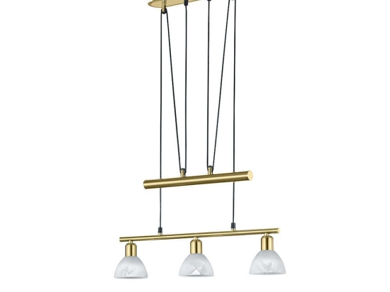 Φωτιστικό Οροφής-Ράγα Led Levisto 3x400Lm 60x160x11cm Brass Mat 371010308 Trio Lighting Μέταλλο,Γυαλί