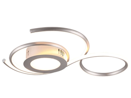 Φωτιστικό Οροφής - Πλαφονιέρα Jive 623410207 36W Led 50x45,5x7,6cm Nickel Mat Trio Lighting Μέταλλο