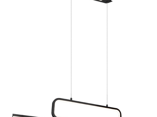 Φωτιστικό Οροφής - Ράγα Aick 327210332 38W Led 110x7,5x150cm Black Mat Trio Lighting Μέταλλο