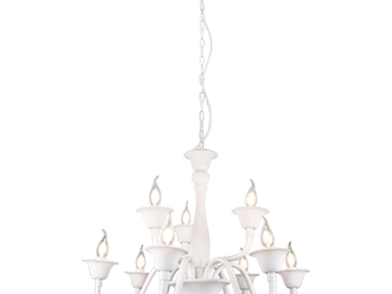 Φωτιστικό Οροφής Elsa 112900931 9xE14 40W Φ72cm 150cm White Mat Trio Lighting Μέταλλο
