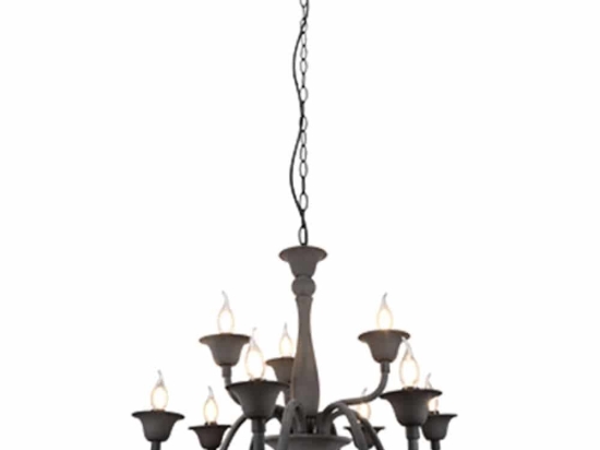 Φωτιστικό Οροφής Elsa 112900942 9xE14 40W Φ72cm 150cm Anthracite Trio Lighting Μέταλλο